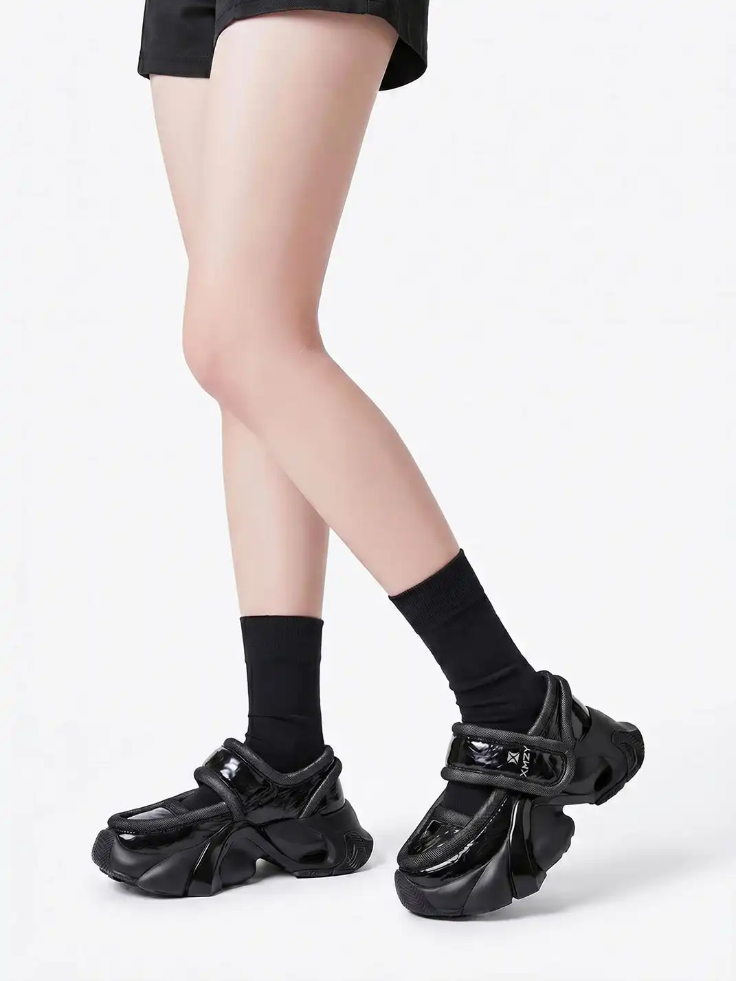 XMZY | Platform Hook And Loop Sandals