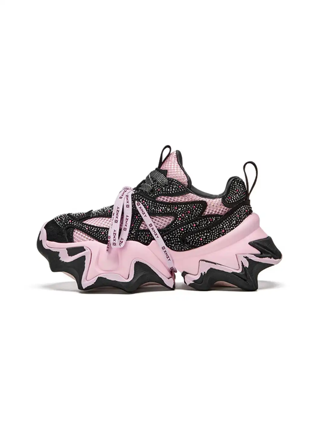 XMZY | Rhinestone Platform Dad Sneakers
