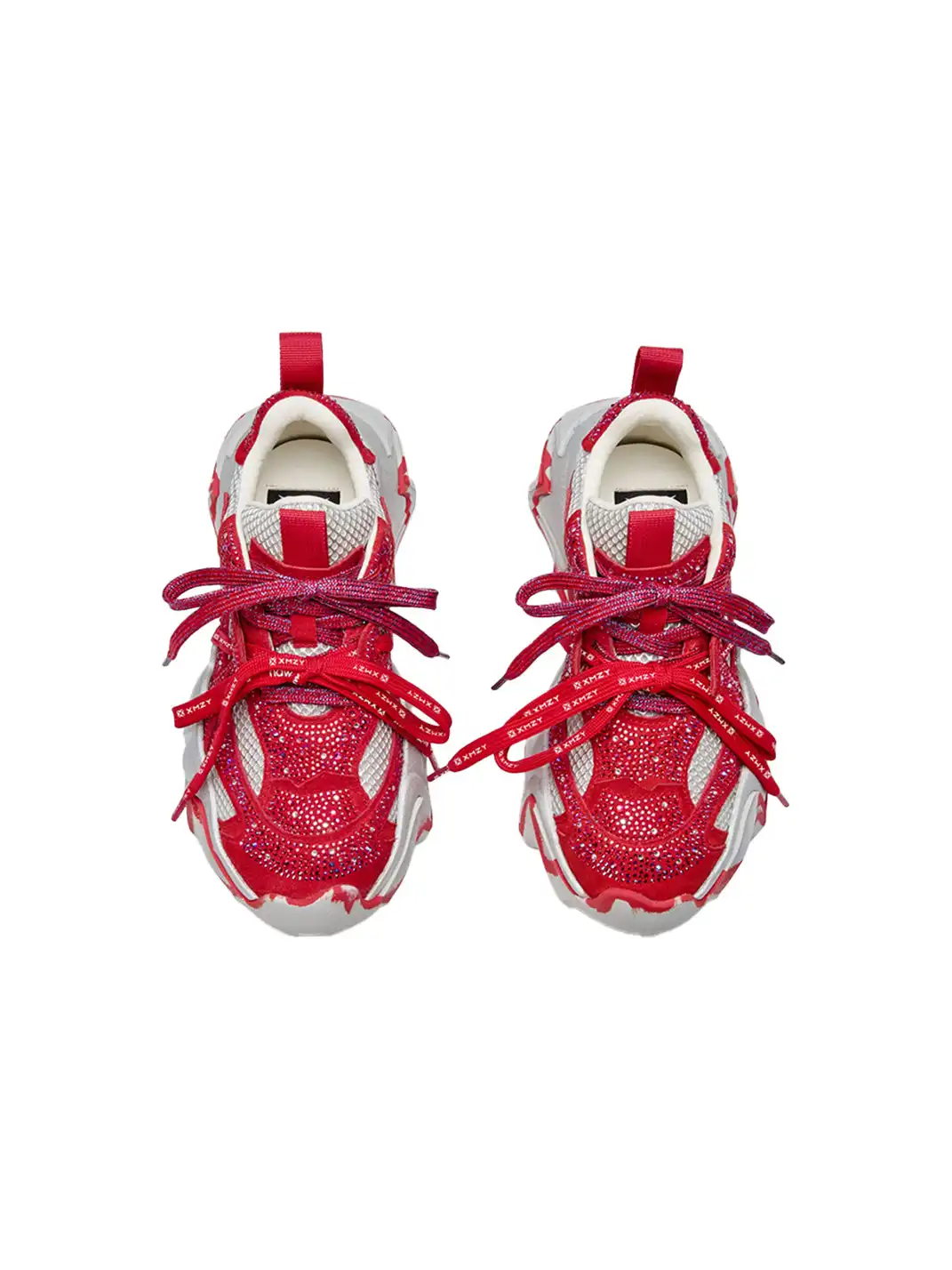 XMZY | Rhinestone Platform Dad Sneakers