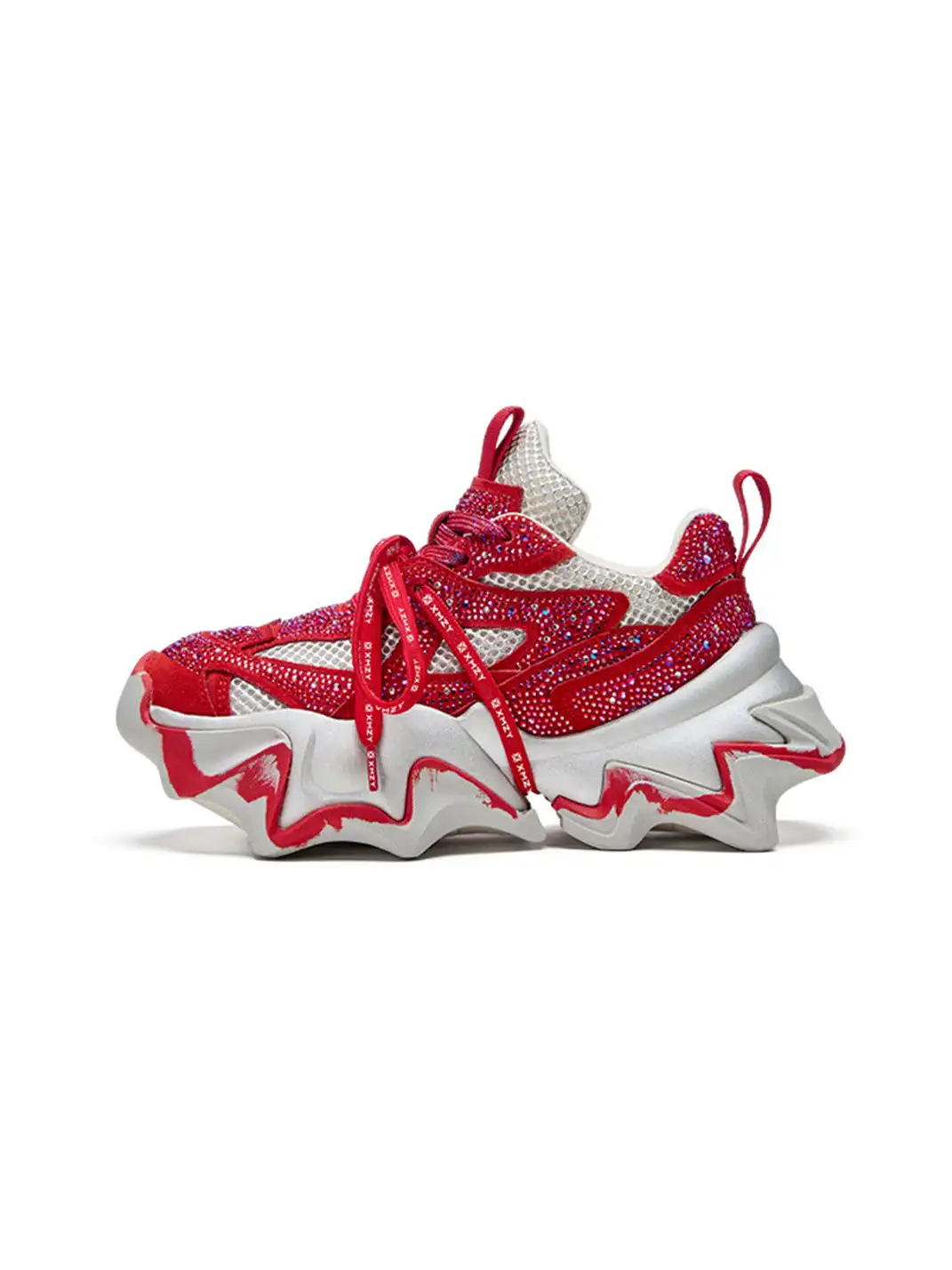 XMZY | Rhinestone Platform Dad Sneakers