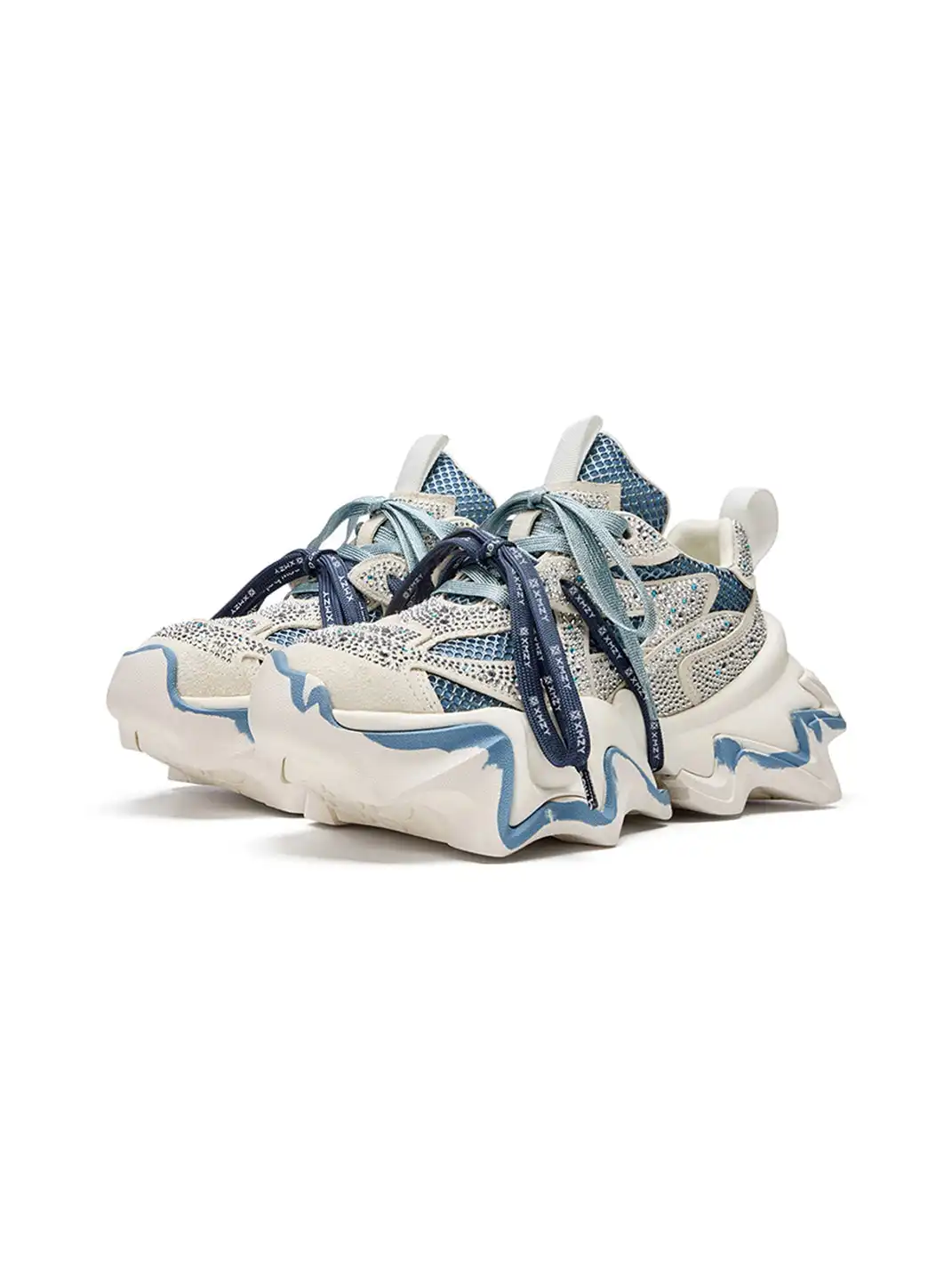 XMZY | Rhinestone Platform Dad Sneakers