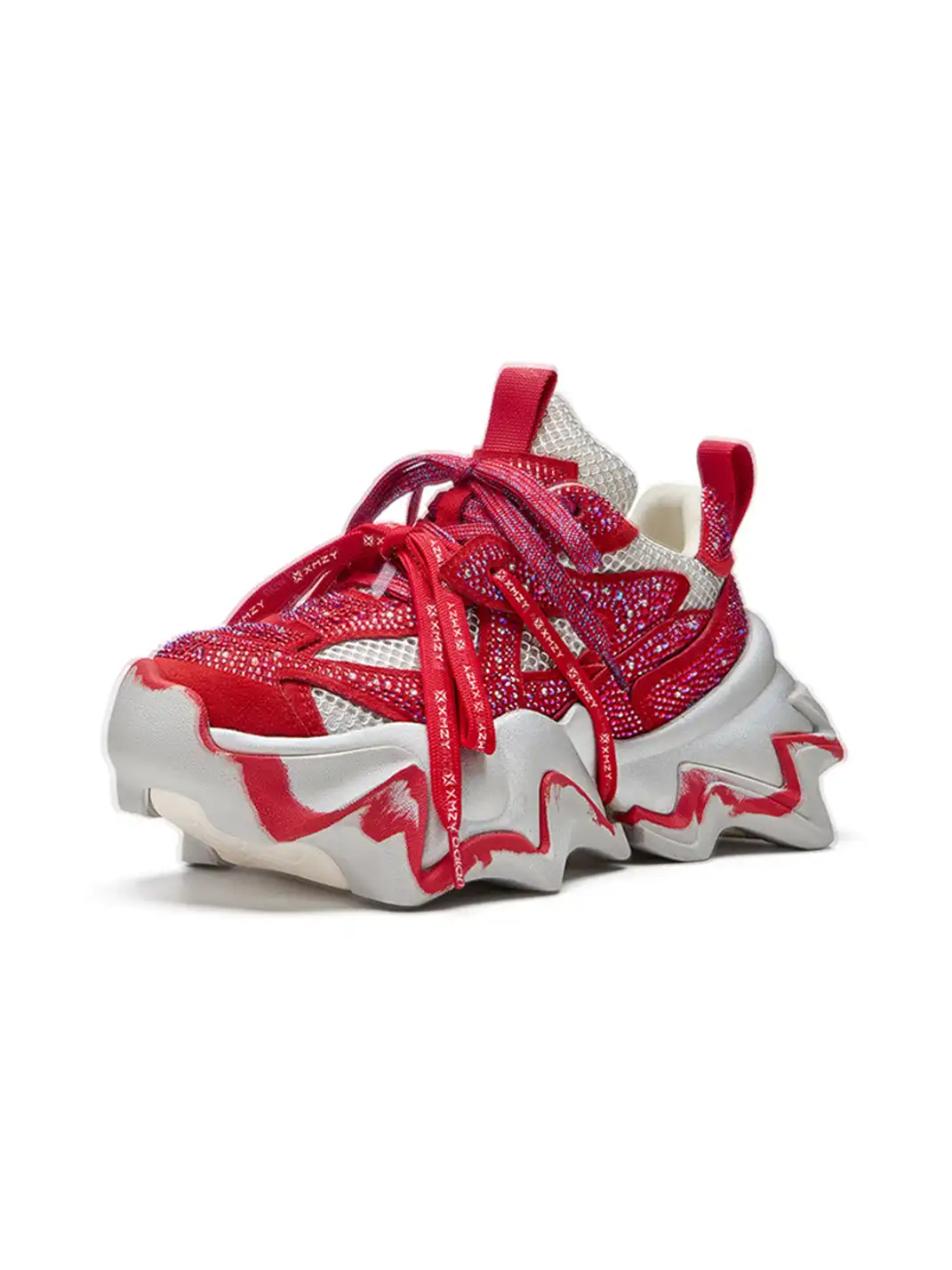 XMZY | Rhinestone Platform Dad Sneakers
