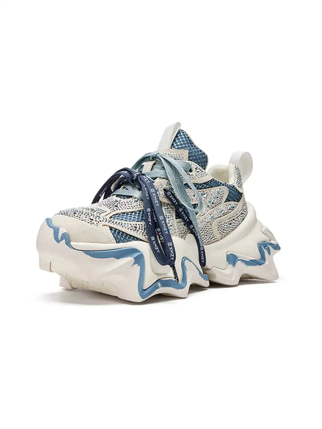 XMZY | Rhinestone Platform Dad Sneakers