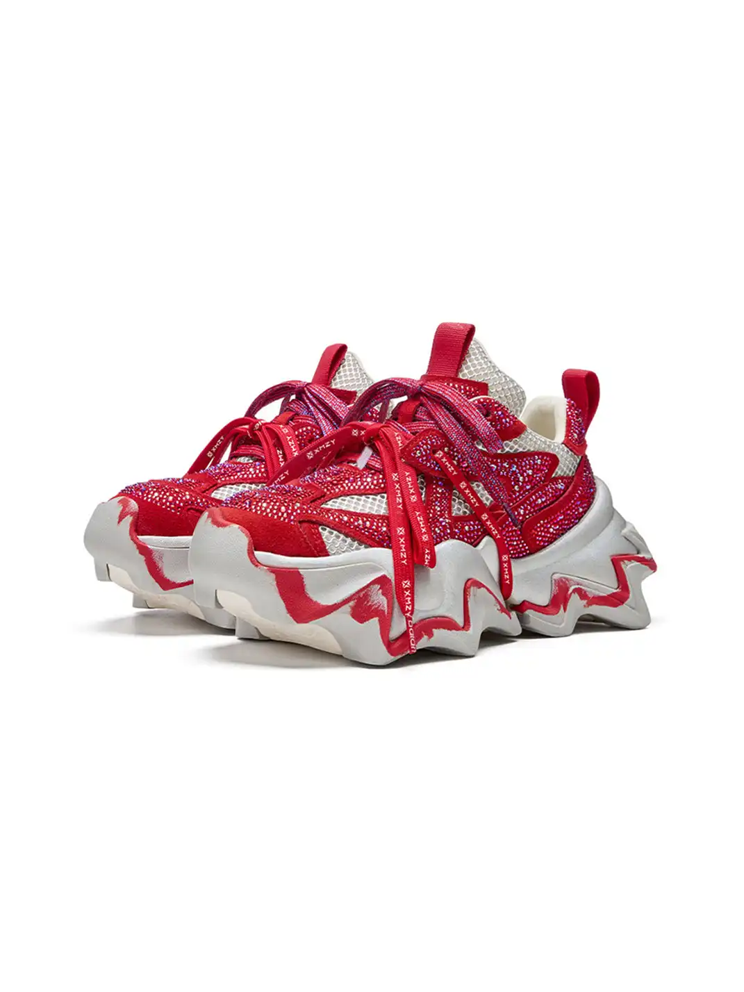 XMZY | Rhinestone Platform Dad Sneakers