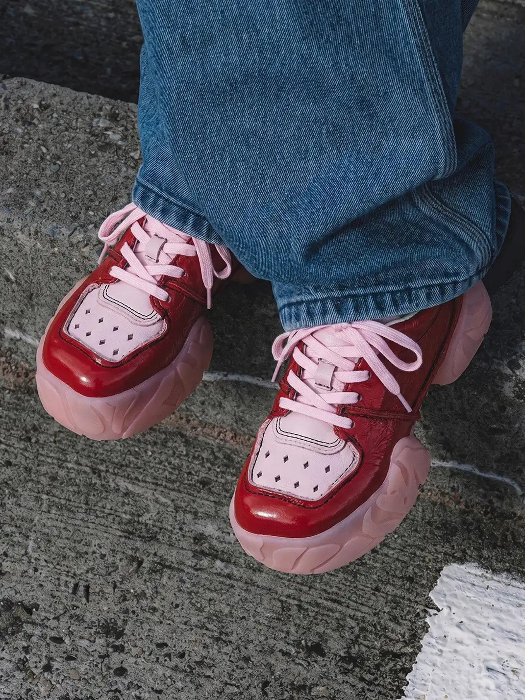 XMZY | Retro Square Toe Platform Sneakers