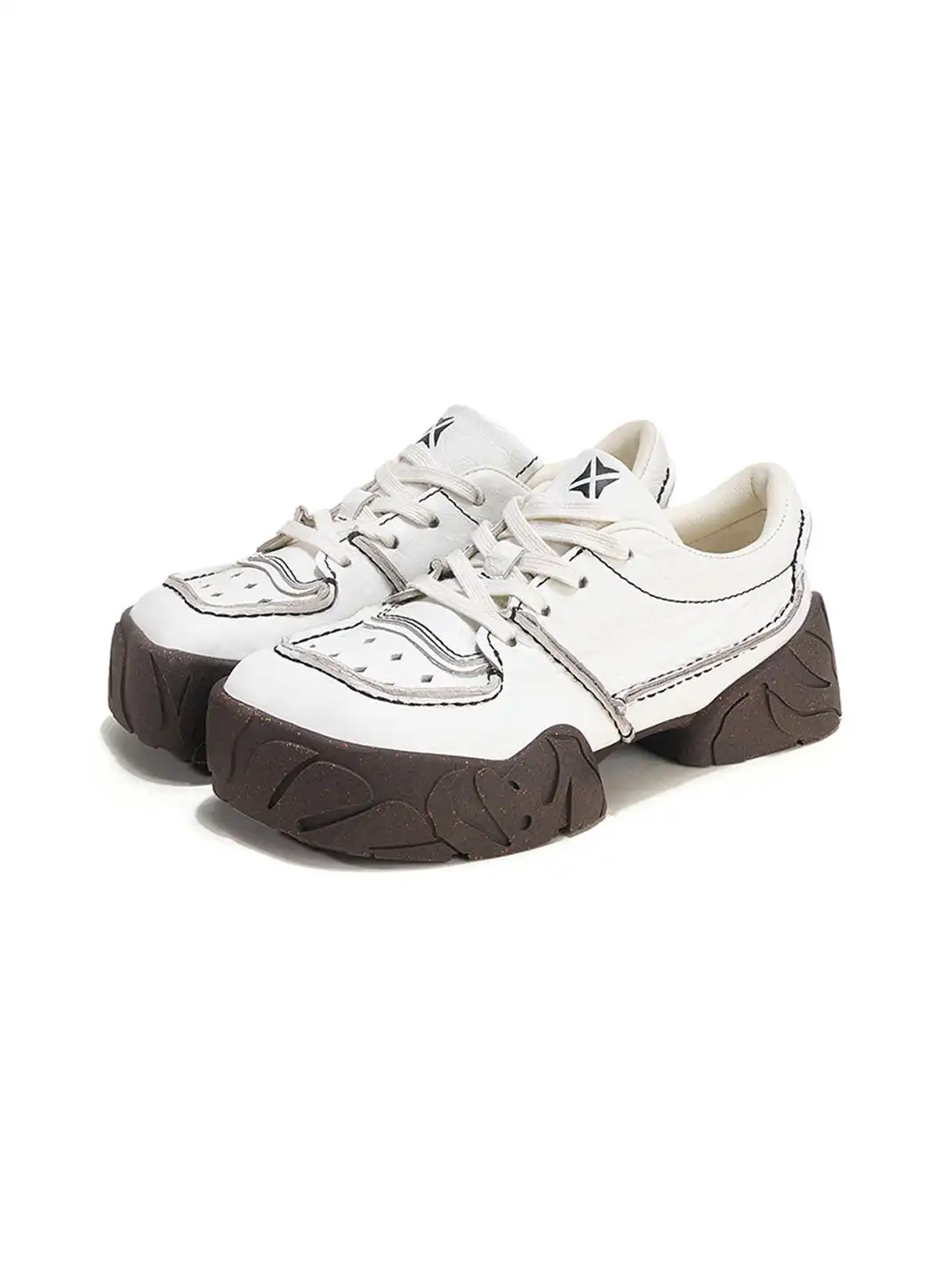 XMZY | Retro Square Toe Platform Sneakers