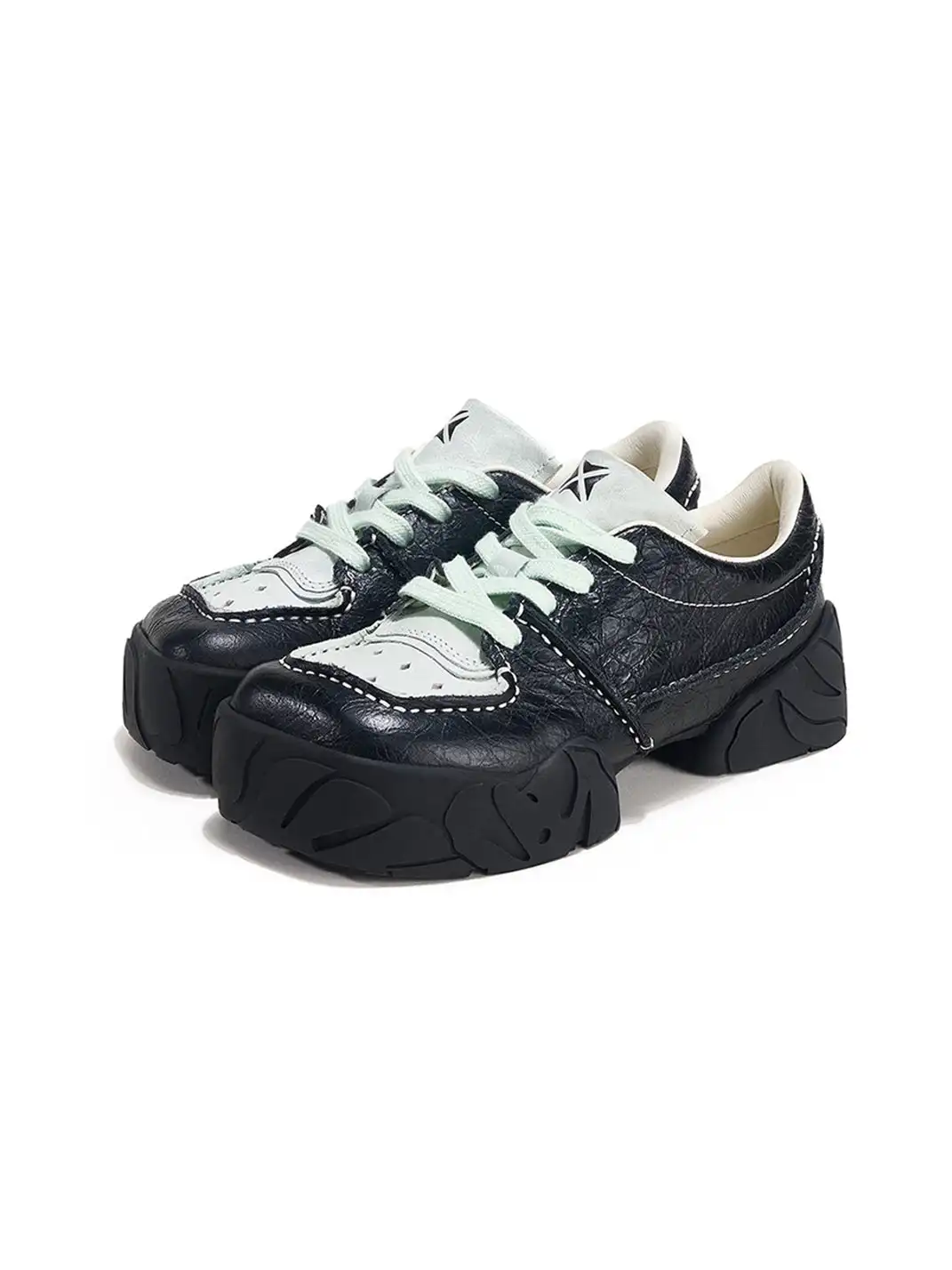 XMZY | Retro Square Toe Platform Sneakers