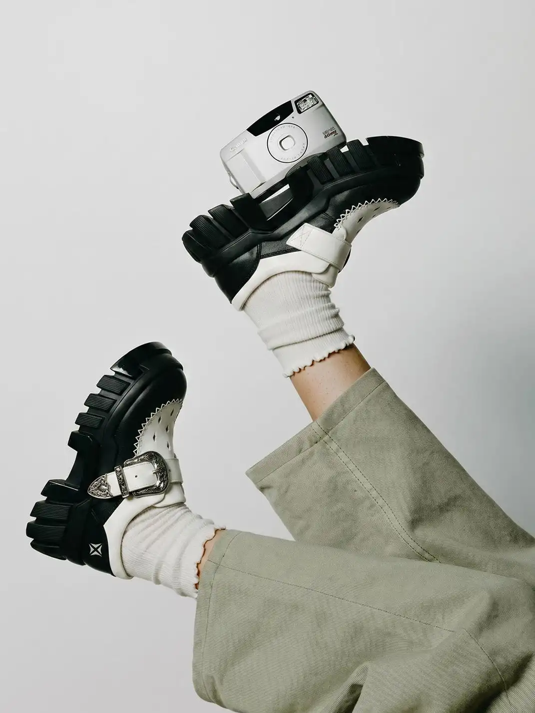 XMZY | Buckle Strap Platform Loafers