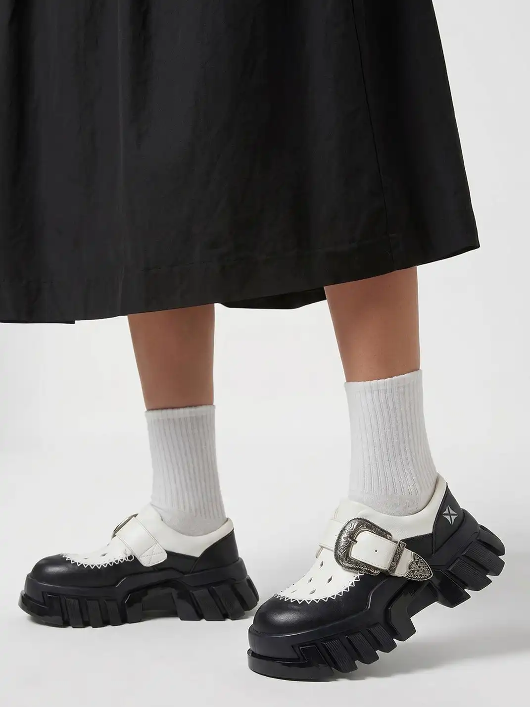 XMZY | Buckle Strap Platform Loafers