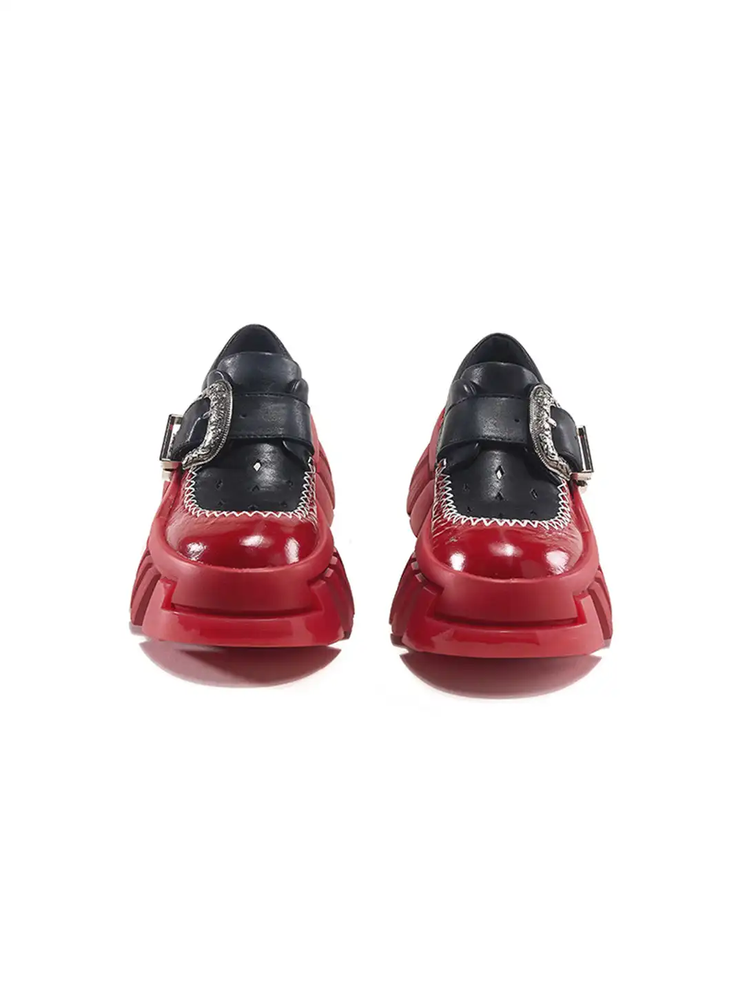 XMZY | Buckle Strap Platform Loafers