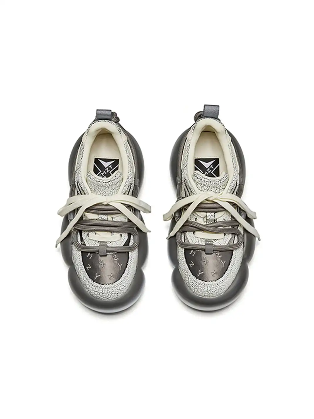 XMZY | Cracked Texture Chunky Bubble Sole Sneakers