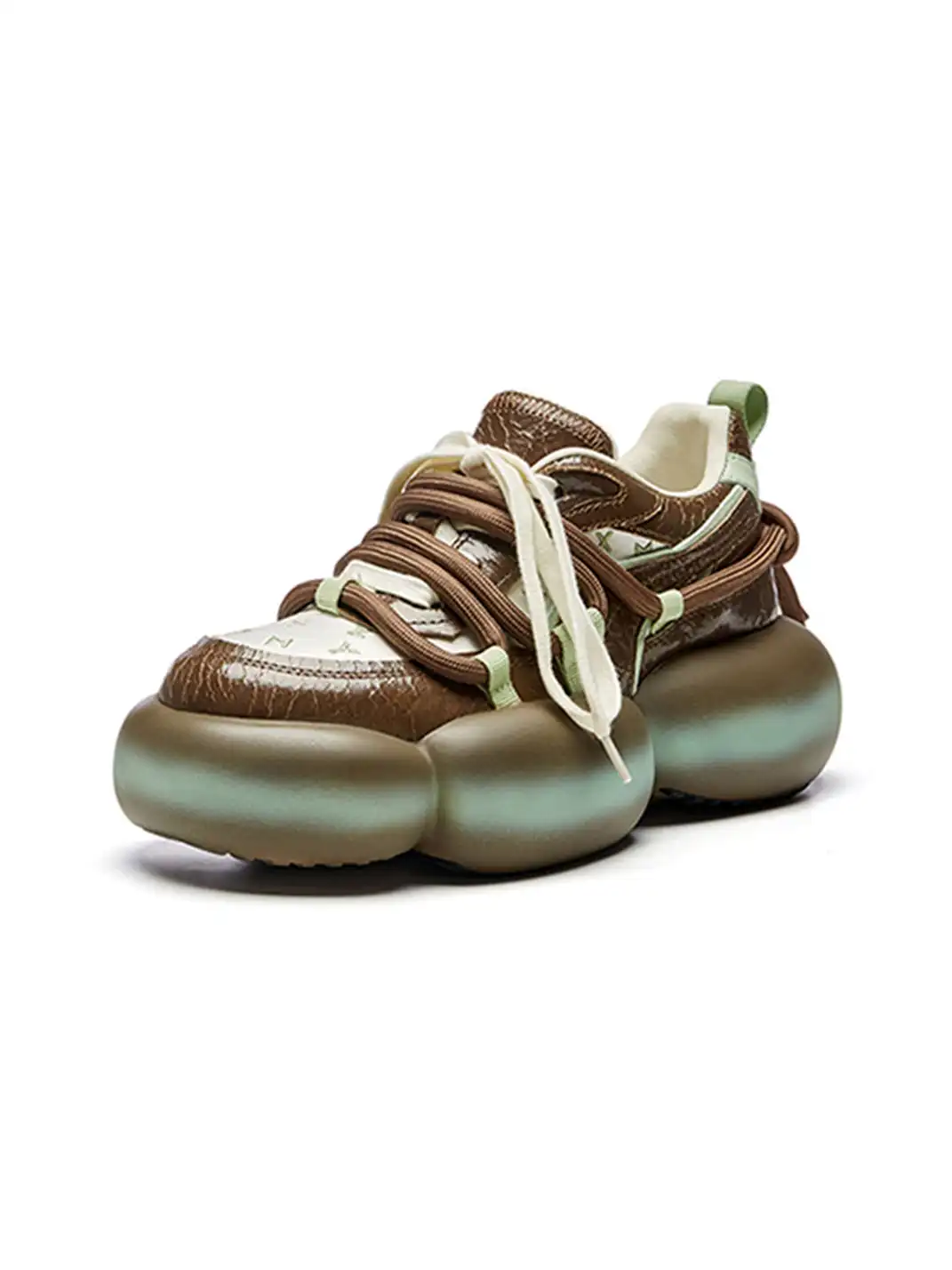 XMZY | Cracked Texture Chunky Bubble Sole Sneakers