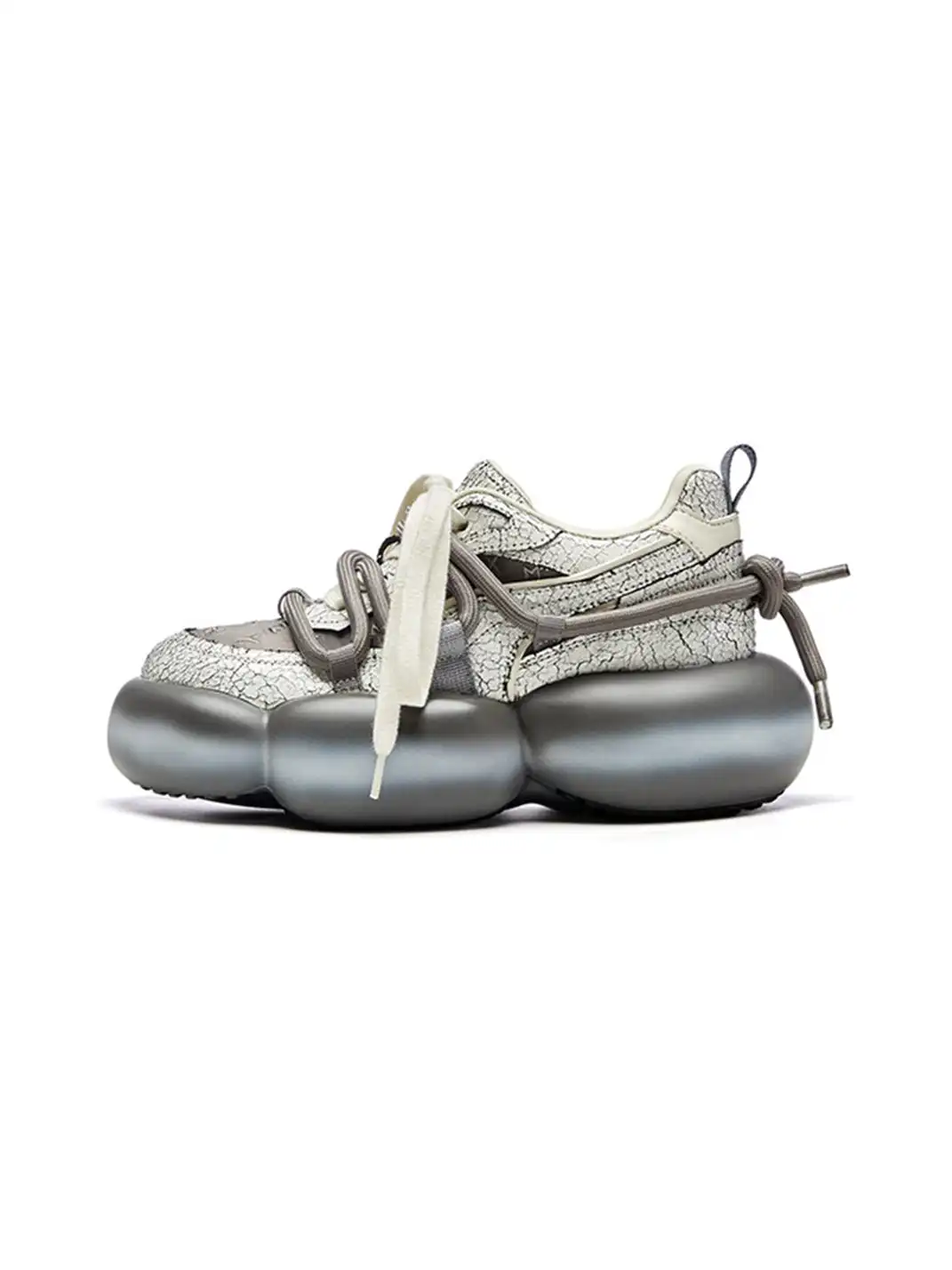 XMZY | Cracked Texture Chunky Bubble Sole Sneakers
