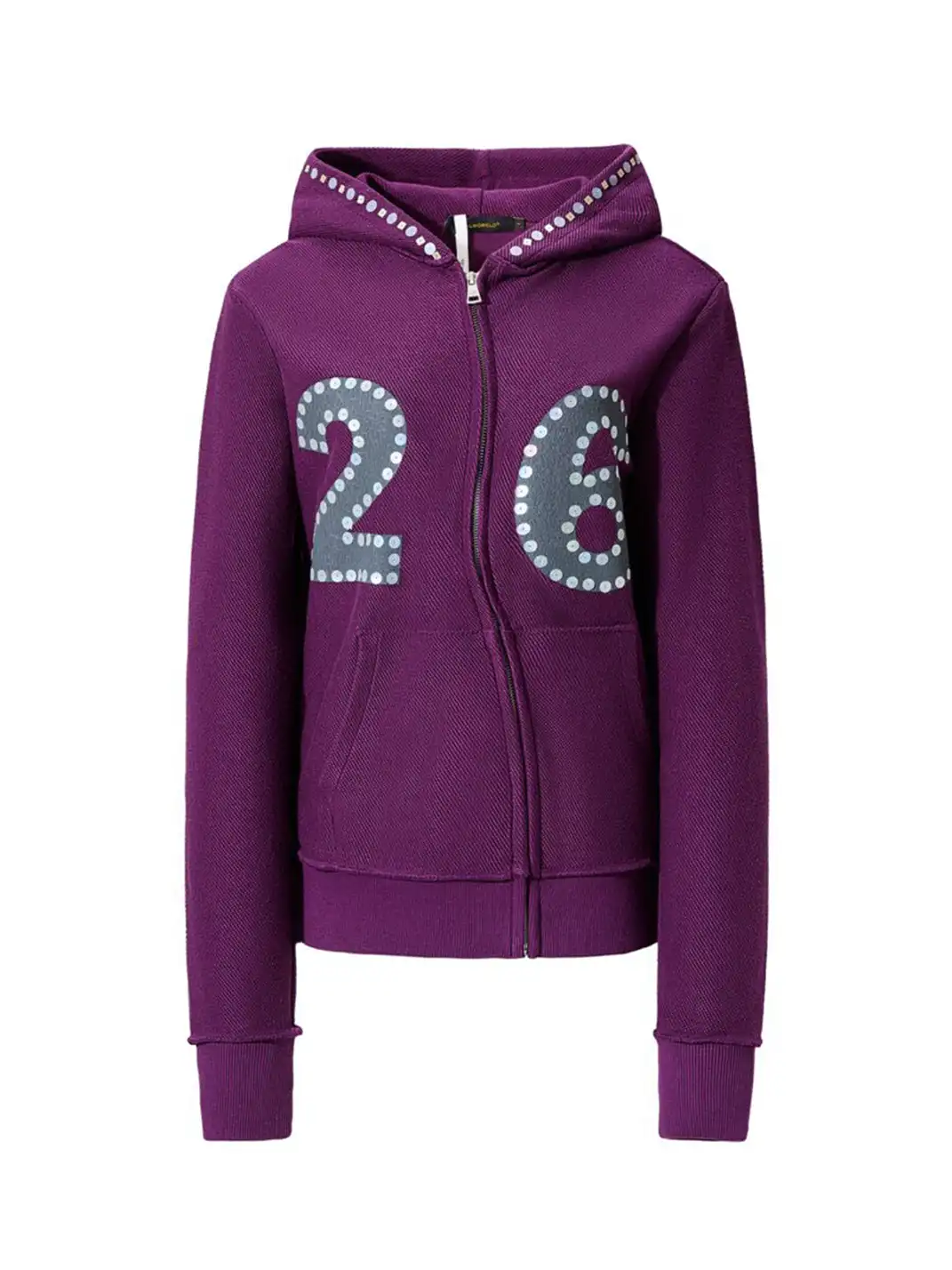 XaLWORCLO | No.26 Print Oblique Zip Sequin Jacket