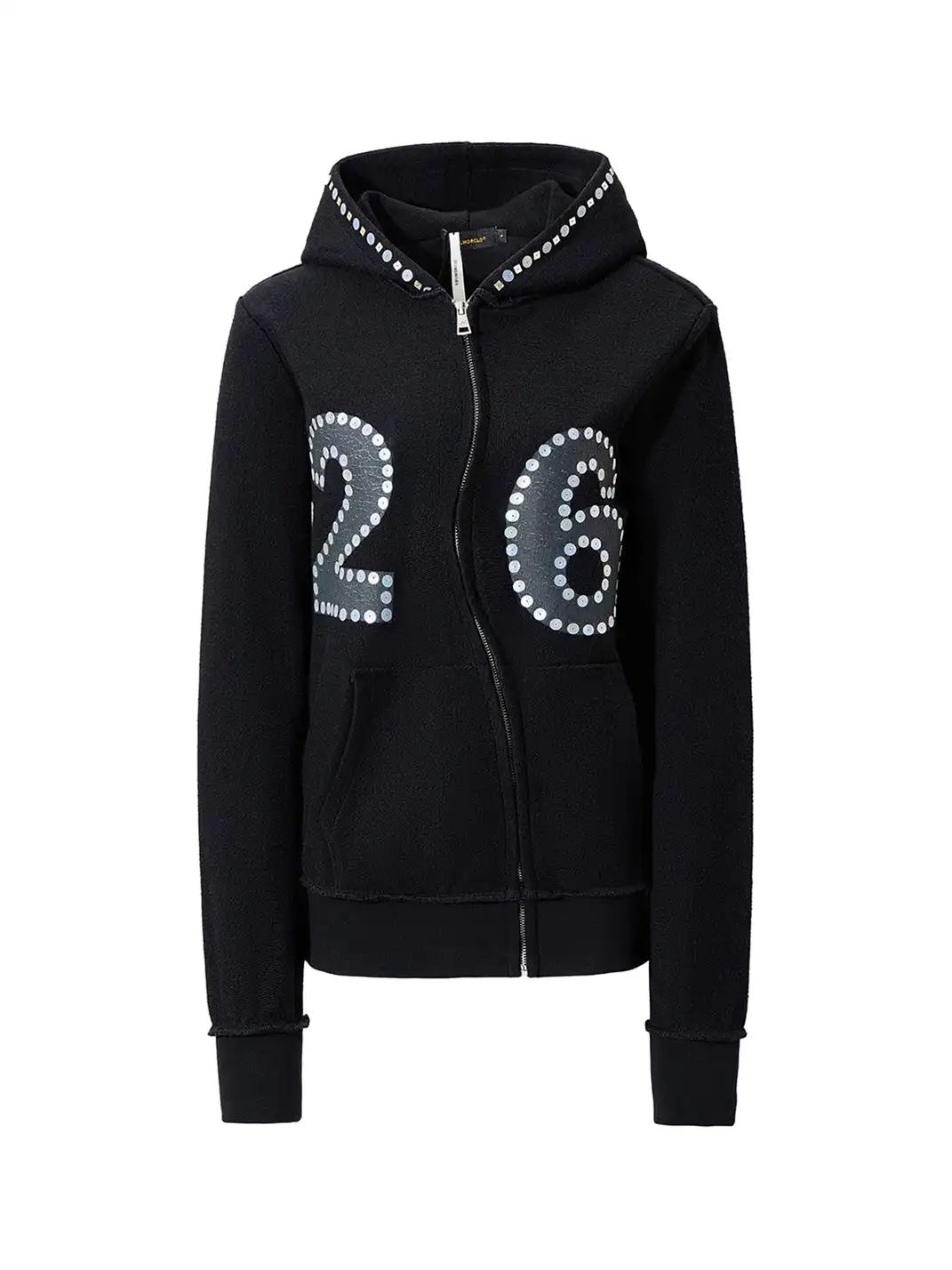 XaLWORCLO | No.26 Print Oblique Zip Sequin Jacket