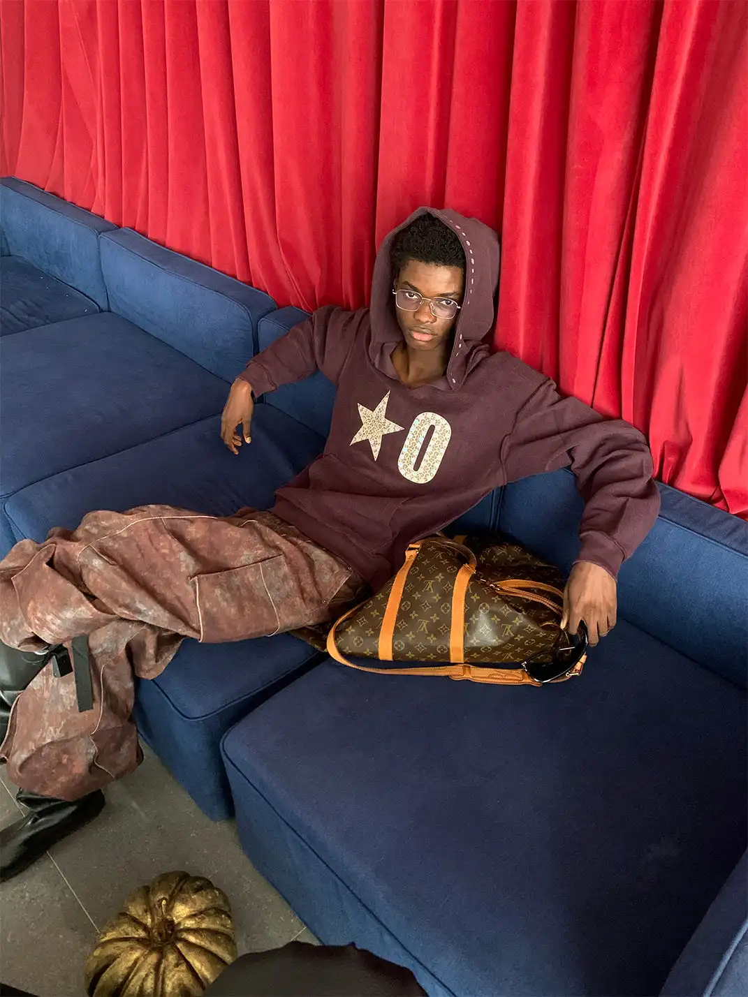 XaLWORCLO | Size 0 Leopard Print Hooded Sweatshirt-Brown