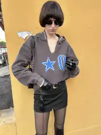 XaLWORCLO | Size 0 Leopard Print Hooded Sweatshirt