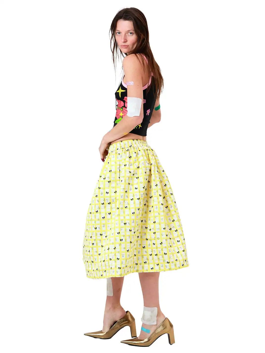 XaLWORCLO | Plaid Print Midi Skirt