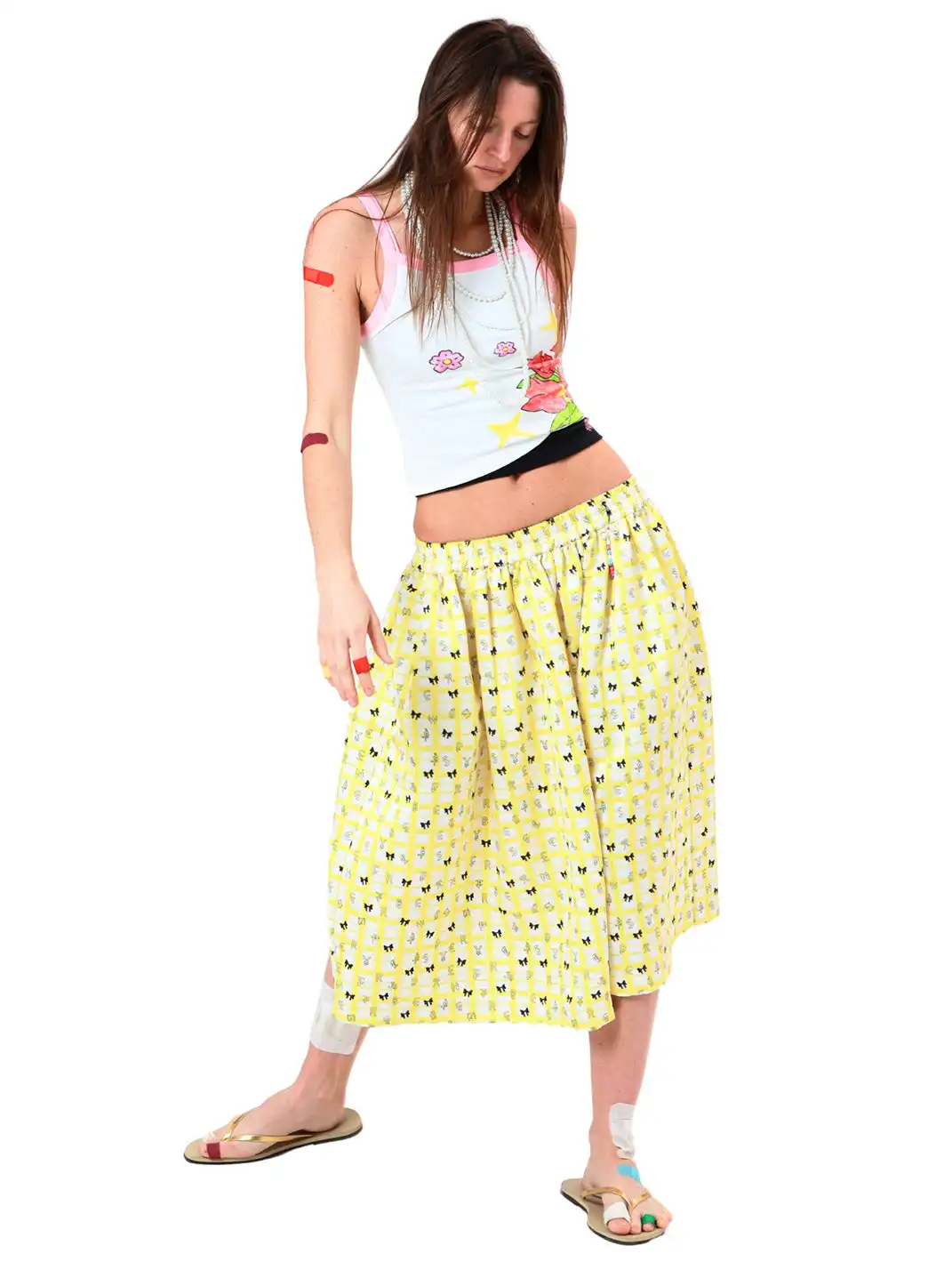 XaLWORCLO | Plaid Print Midi Skirt