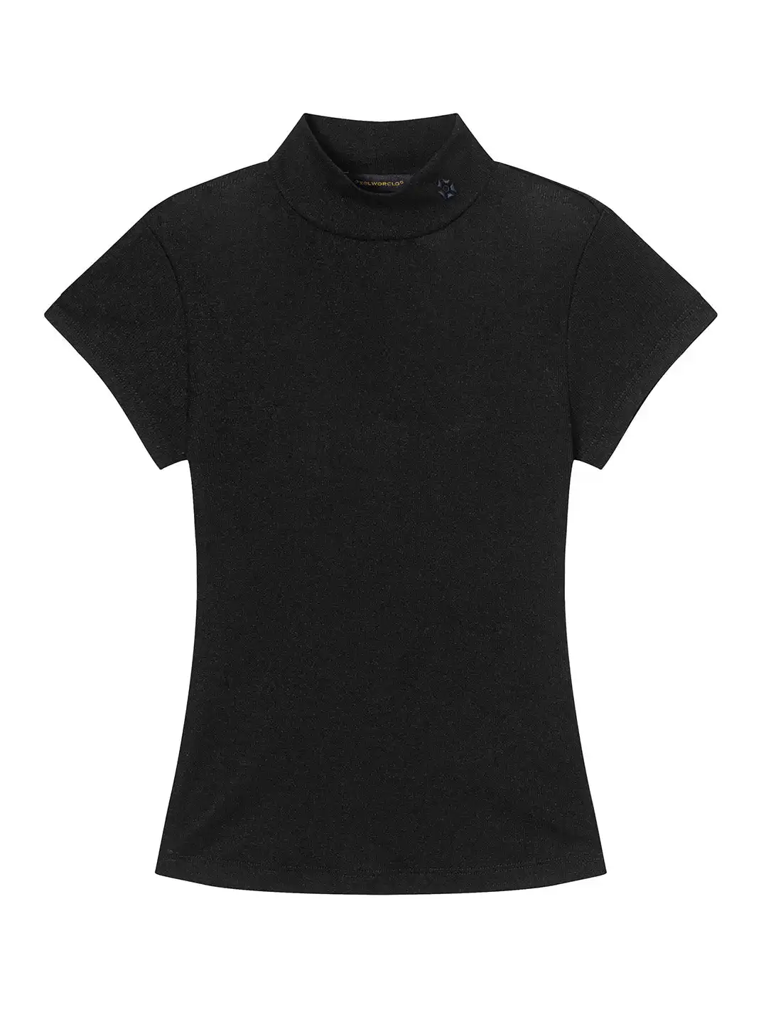 XaLWORCLO | High Neck Hollow Embroidered T-shirt