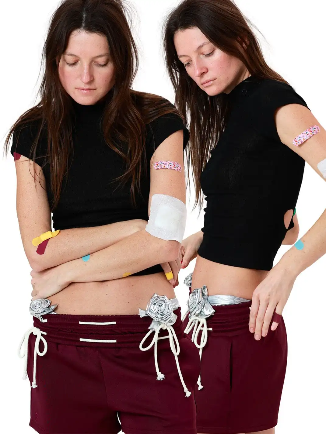 XaLWORCLO | High Neck Hollow Embroidered T-shirt