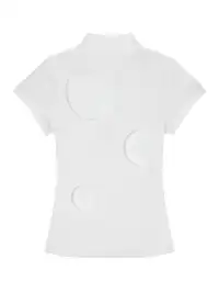 XaLWORCLO | High Neck Hollow Embroidered T-shirt