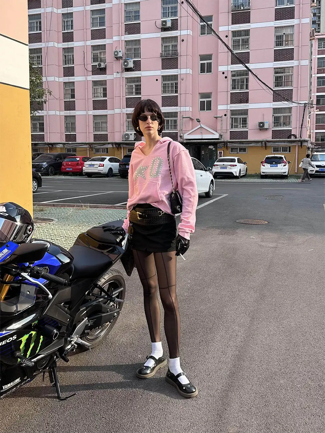 XaLWORCLO | Leather Woven Patchwork Mini Skirt