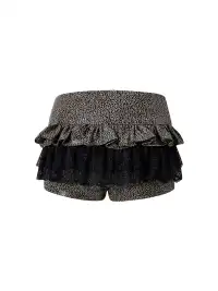 XaLWORCLO | Leopard Print Lace Patchwork Culottes