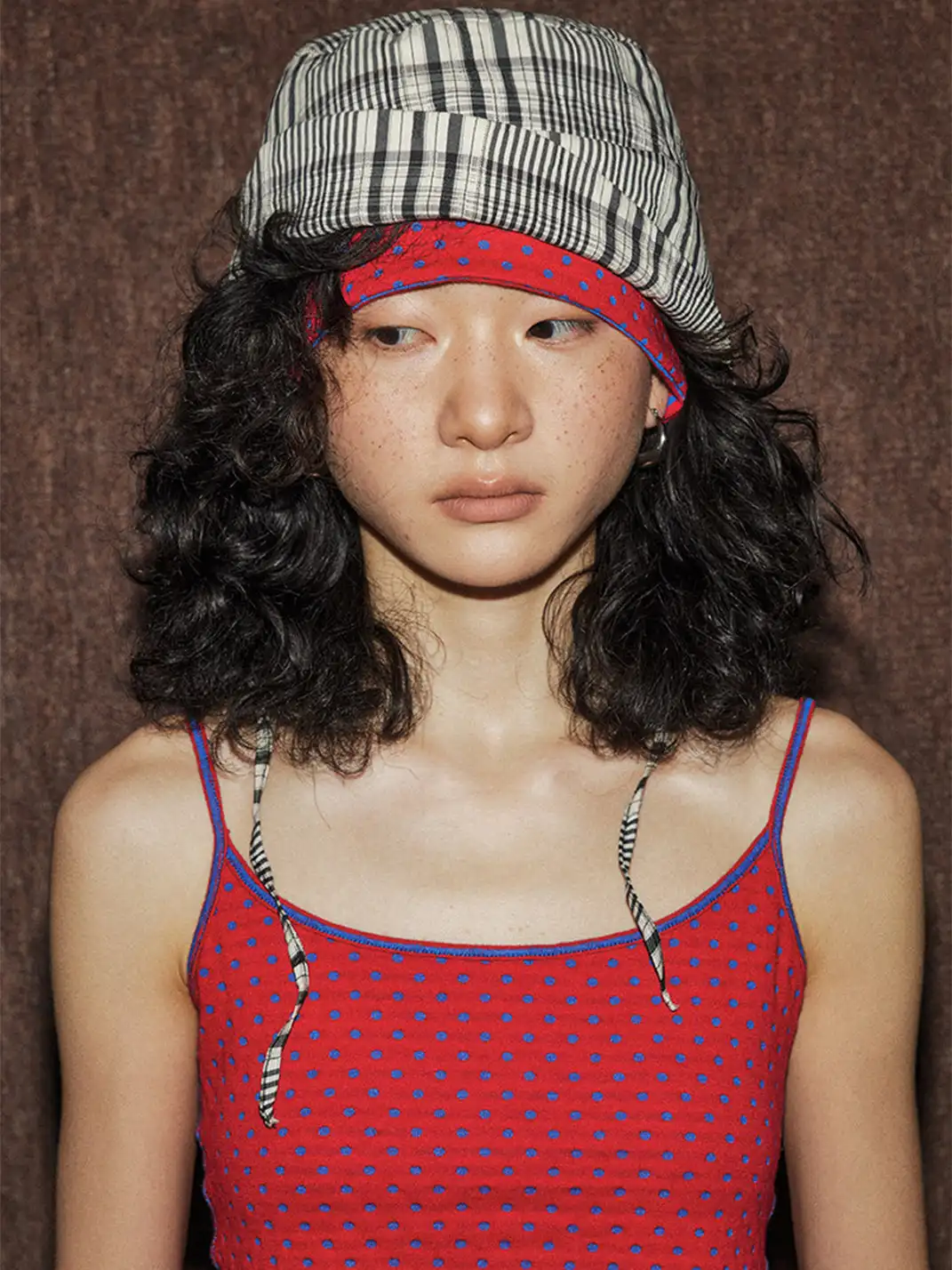MottoKiraku | Black and White Plaid Fisherman Hat