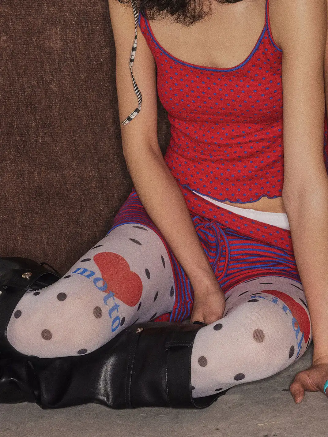 MottoKiraku | Heart Polka Dot Stockings