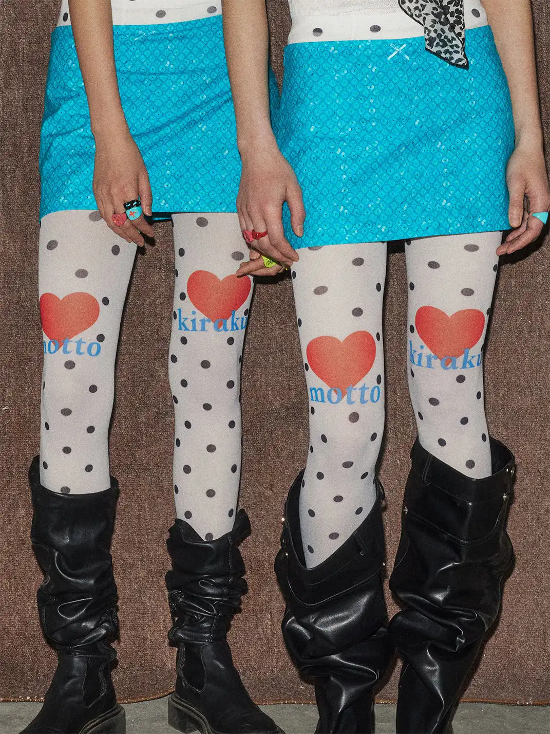 MottoKiraku | Heart Polka Dot Stockings