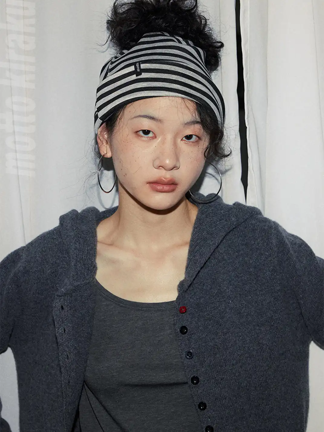 MottoKiraku | Striped Slouchy Beanie