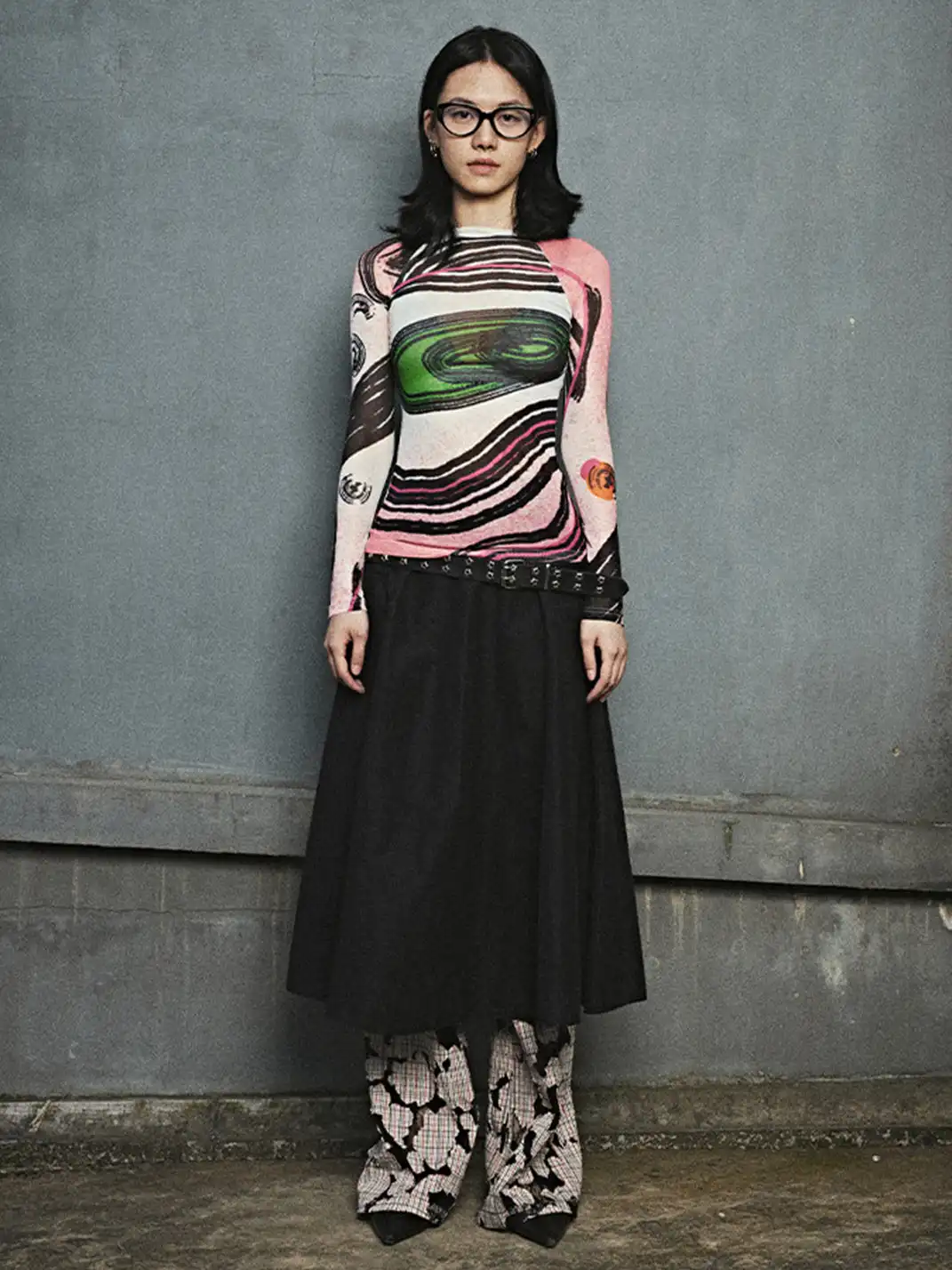 MottoKiraku | Lace Spliced Hollow Out Long Pants