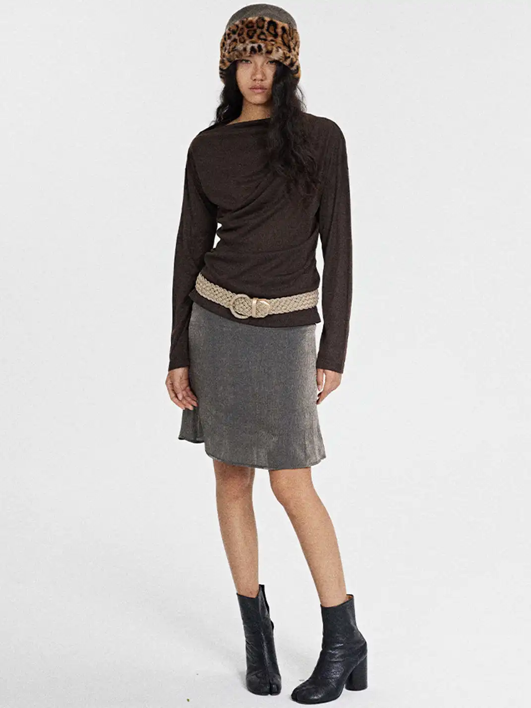 MottoKiraku | Champagne Gold Midi Skirt