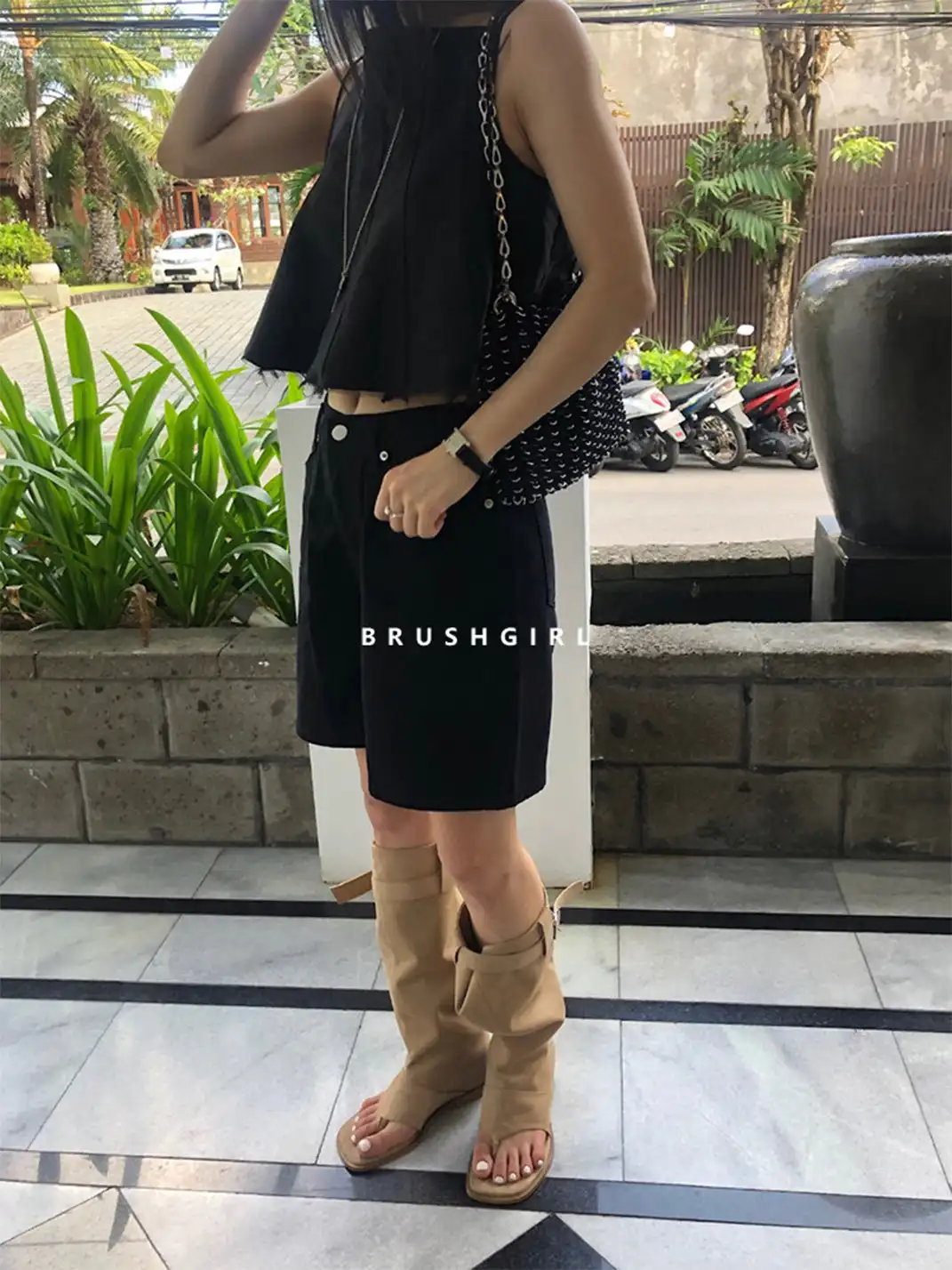 CHILIGIRL | Western Cowboy Ankle Sandal Boots