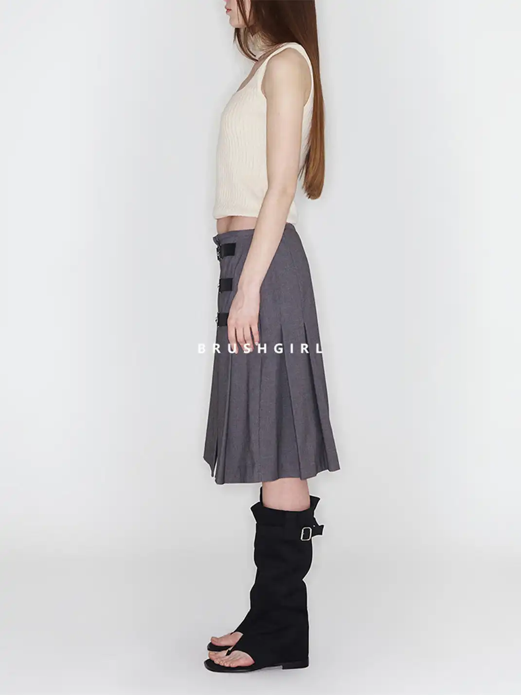 CHILIGIRL | Western Cowboy Ankle Sandal Boots