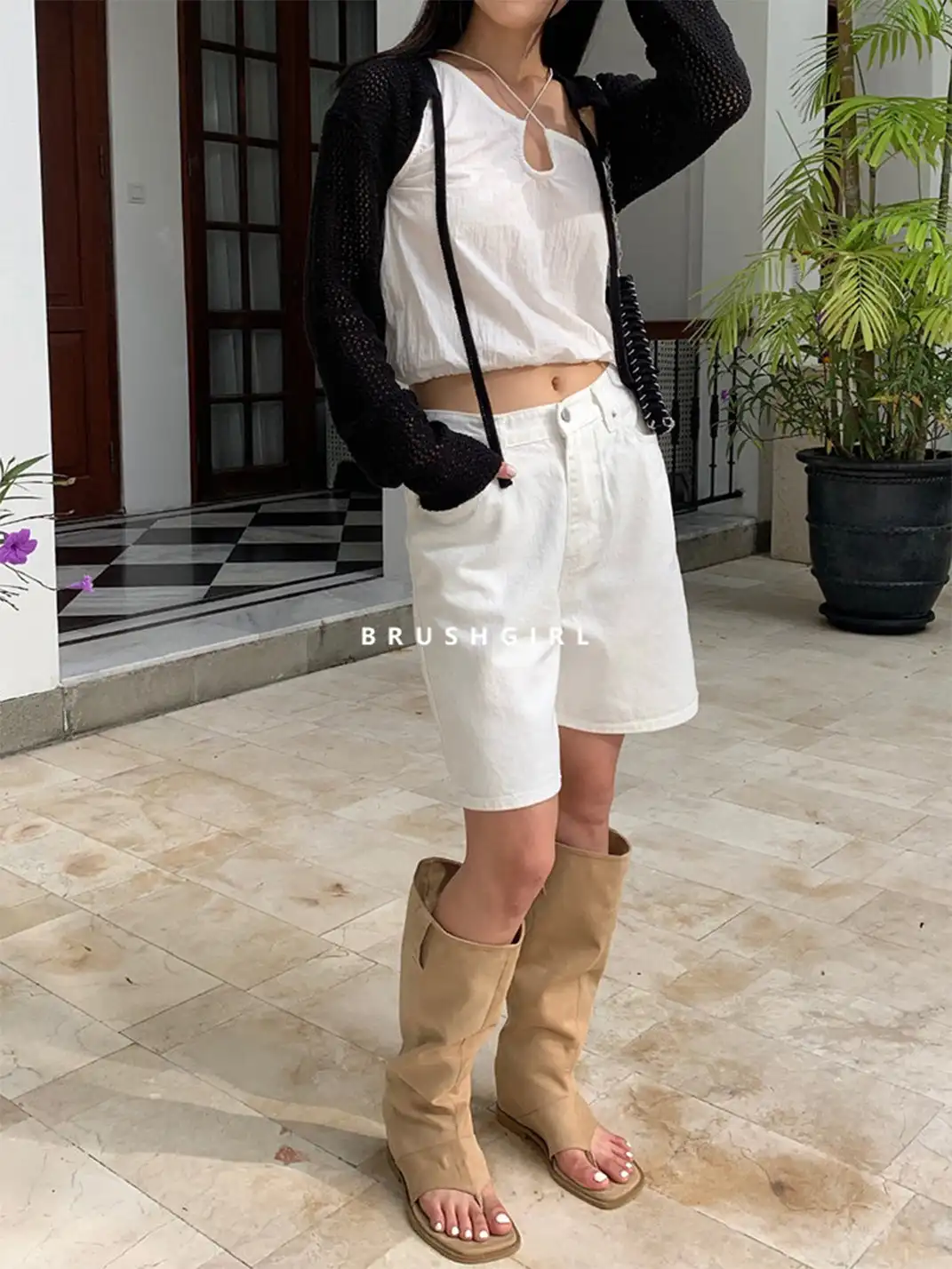 CHILIGIRL | Western Cowboy Ankle Sandal Boots