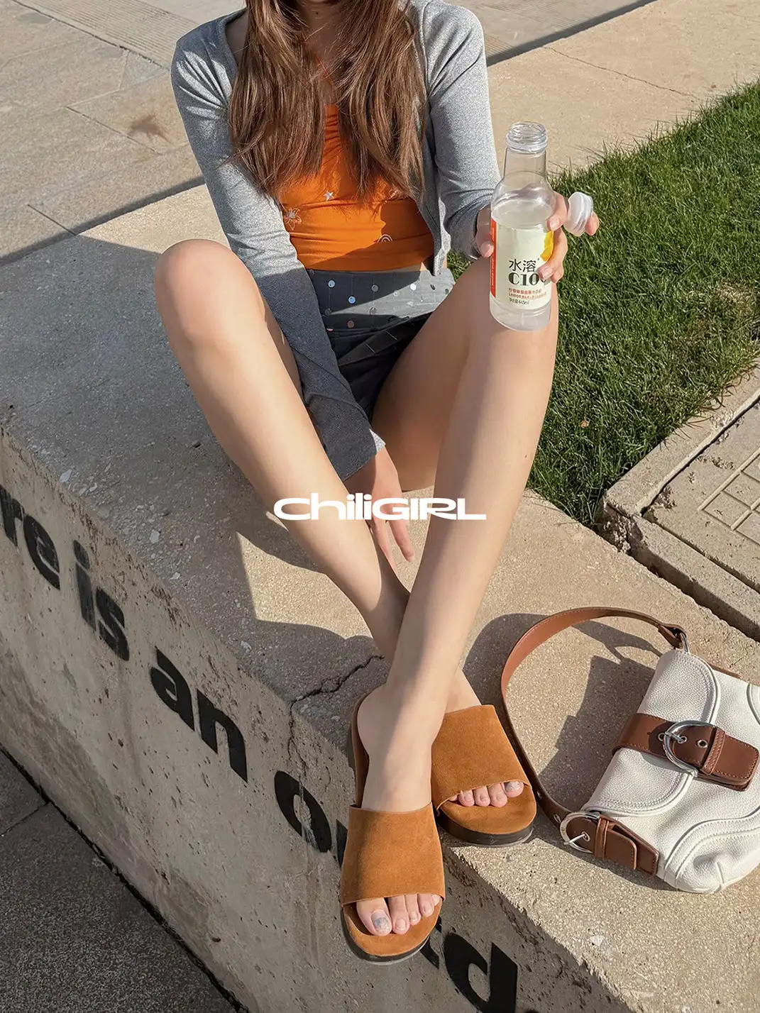 CHILIGIRL | Rivet Chunky Heel Slide Sandals