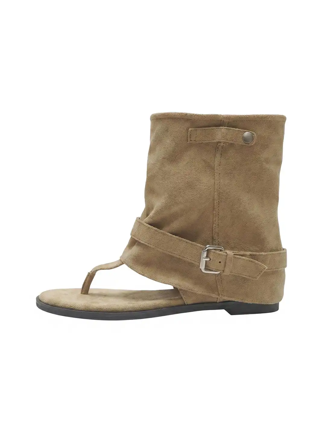 CHILIGIRL | Thong Low Heel Sandal Boots