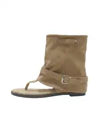 CHILIGIRL | Thong Low Heel Sandal Boots