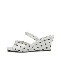 CHILIGIRL | Bowknot Polka Dot Wedge Sandals
