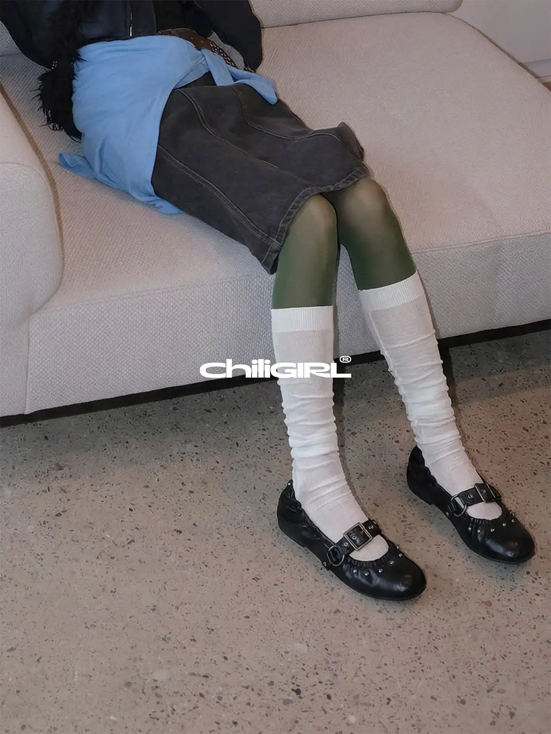 CHILIGIRL | Rivet Buckle Ballet Shoes