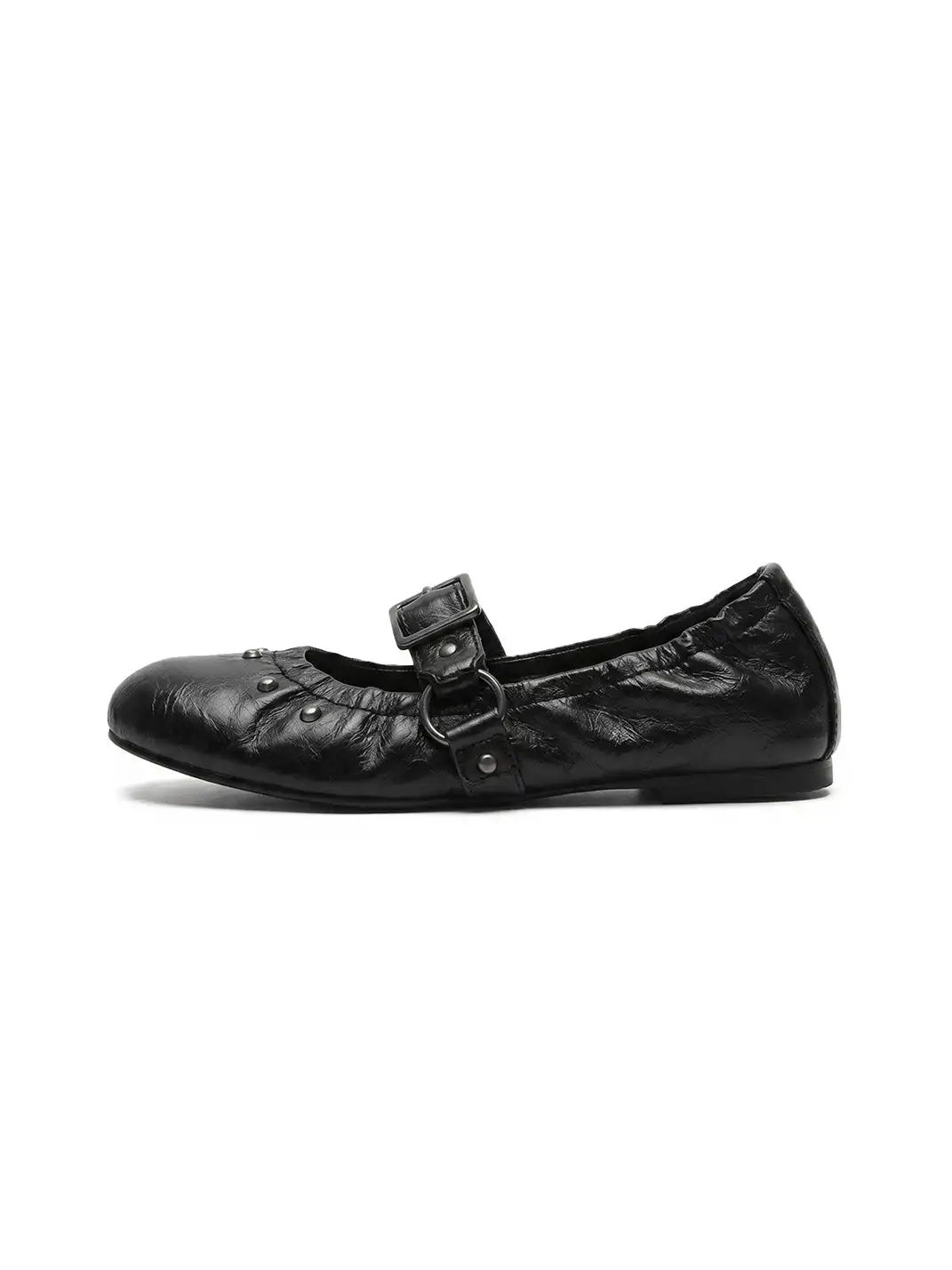 CHILIGIRL | Rivet Buckle Ballet Shoes