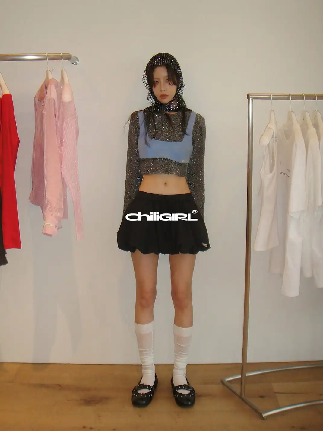 CHILIGIRL | Rivet Buckle Ballet Shoes