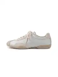 CHILIGIRL | Light Beige Lace-up Trainer Shoes