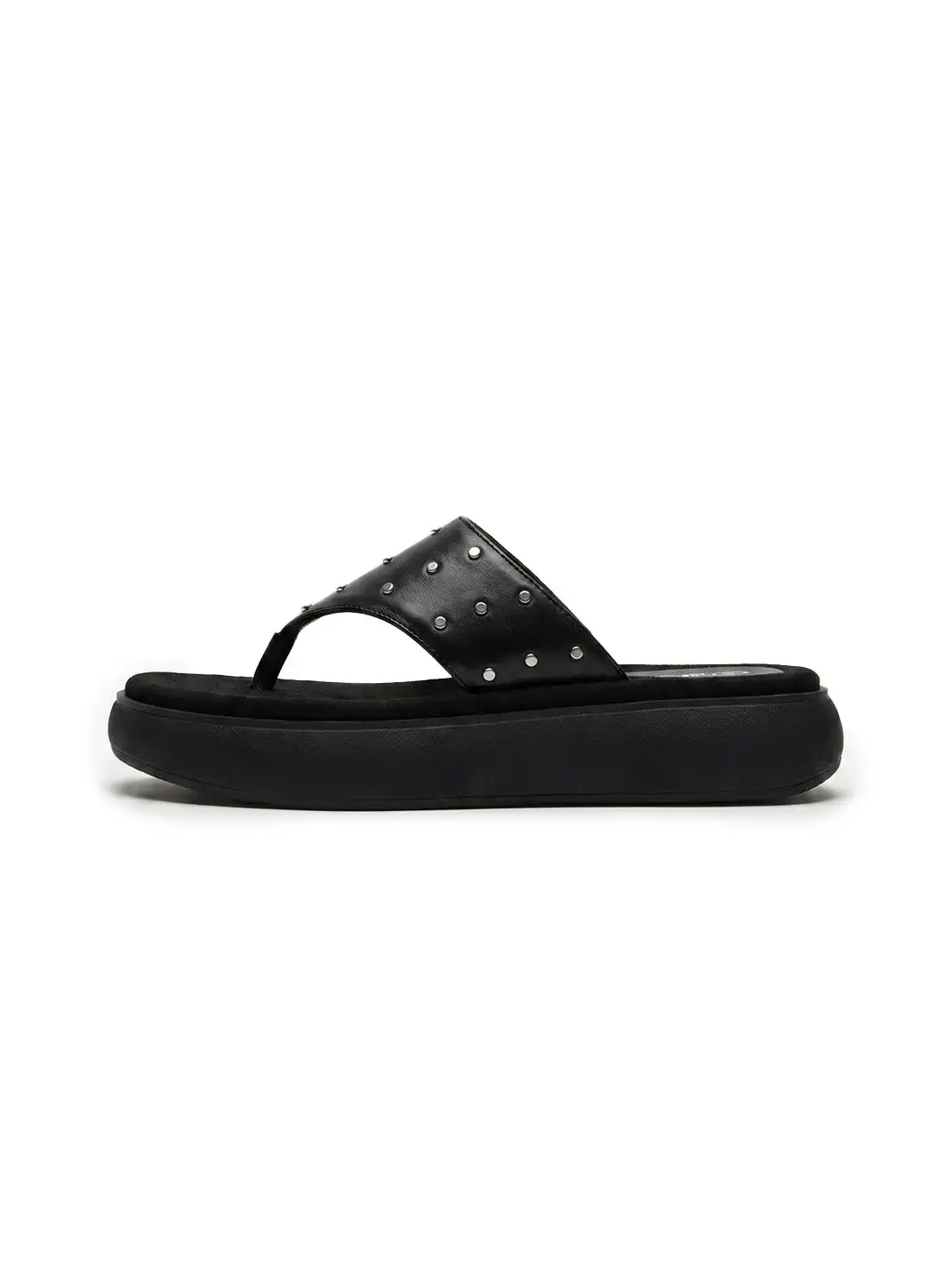 CHILIGIRL | Rivet Platform Flip Flops