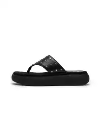 CHILIGIRL | Rivet Platform Flip Flops