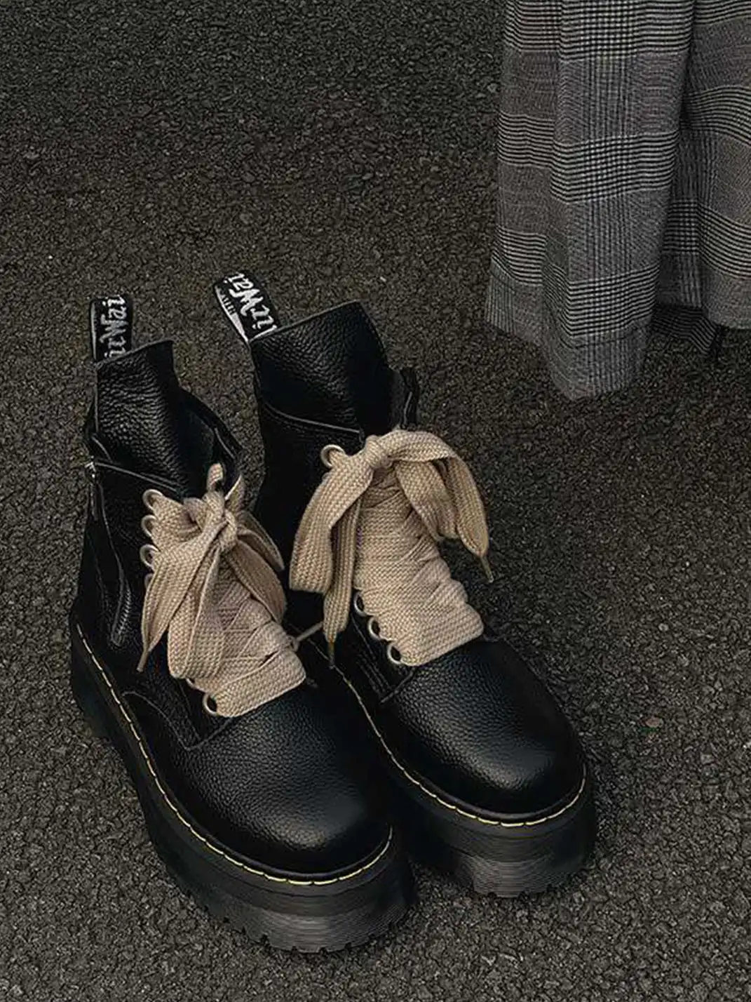 GSL | Platform Combat Boots with Side Zipper