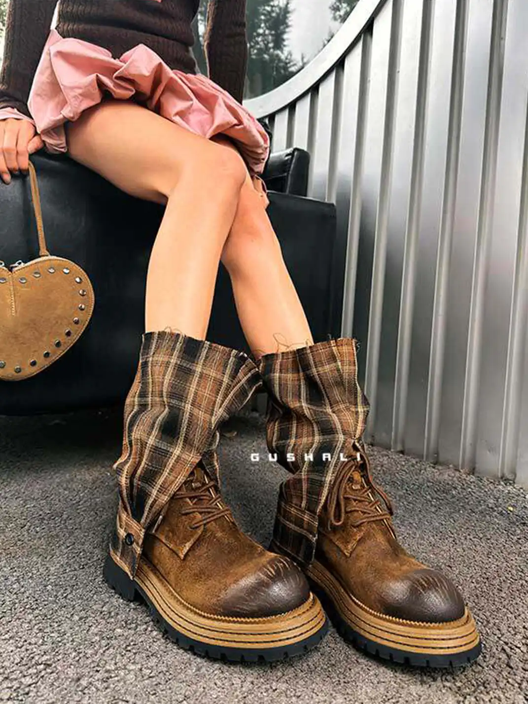 GSL | Matte Genuine Leather Platform Boots