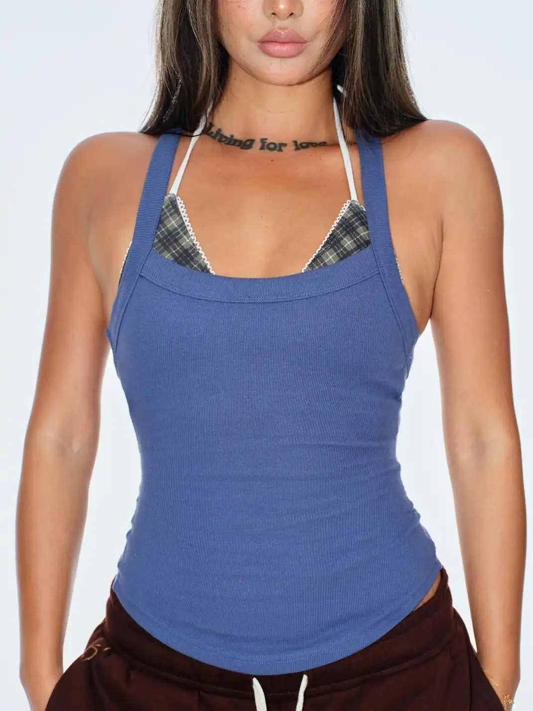 BUM STUDIO | Detachable Chest Pad Fitted Tank Top